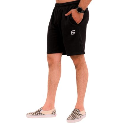 Black Signature Fleece Shorts