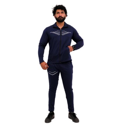 Navy Blue Premium Polyester Pull Over Tracksuit