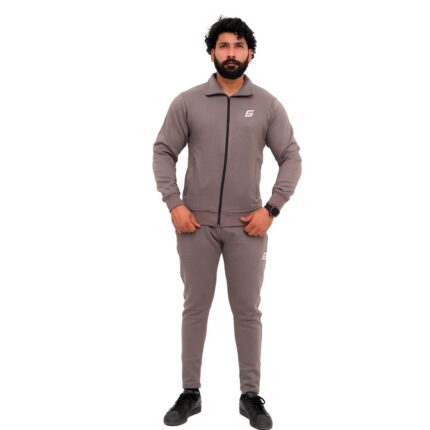 Charcoal Grey Fleece Basic Pull Over Tracksuit